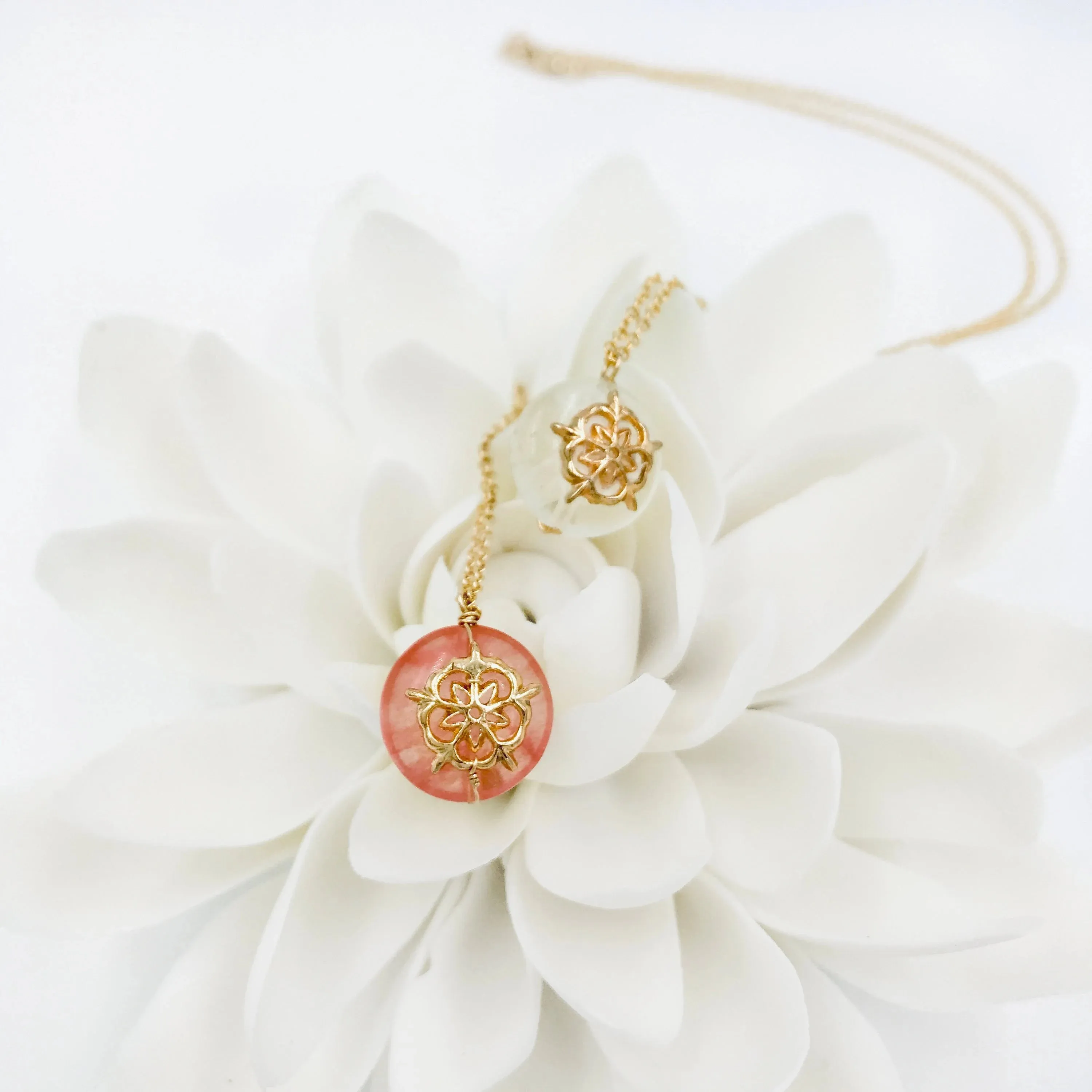 Gold Plum Blossom Tourmaline Necklace