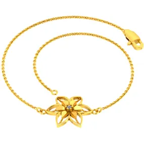 Gorgeous 18k Gold Flower Design Diamond Bracelet For Women From Diamond Collection Pc Chandra