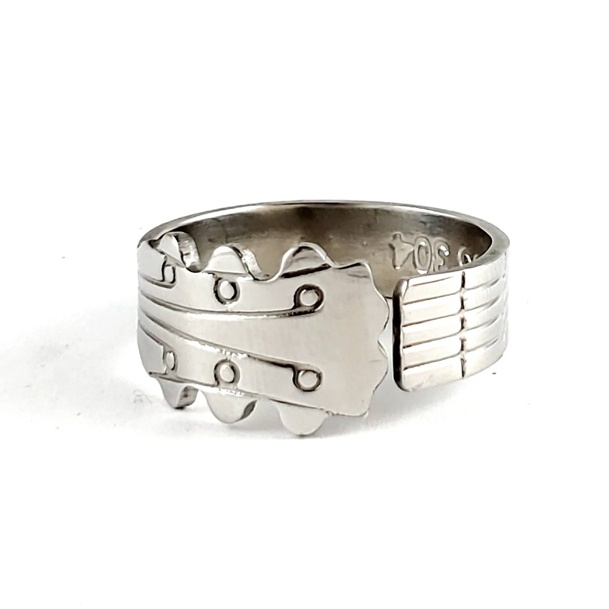 Guitar Neck Stainless Steel Spoon Ring