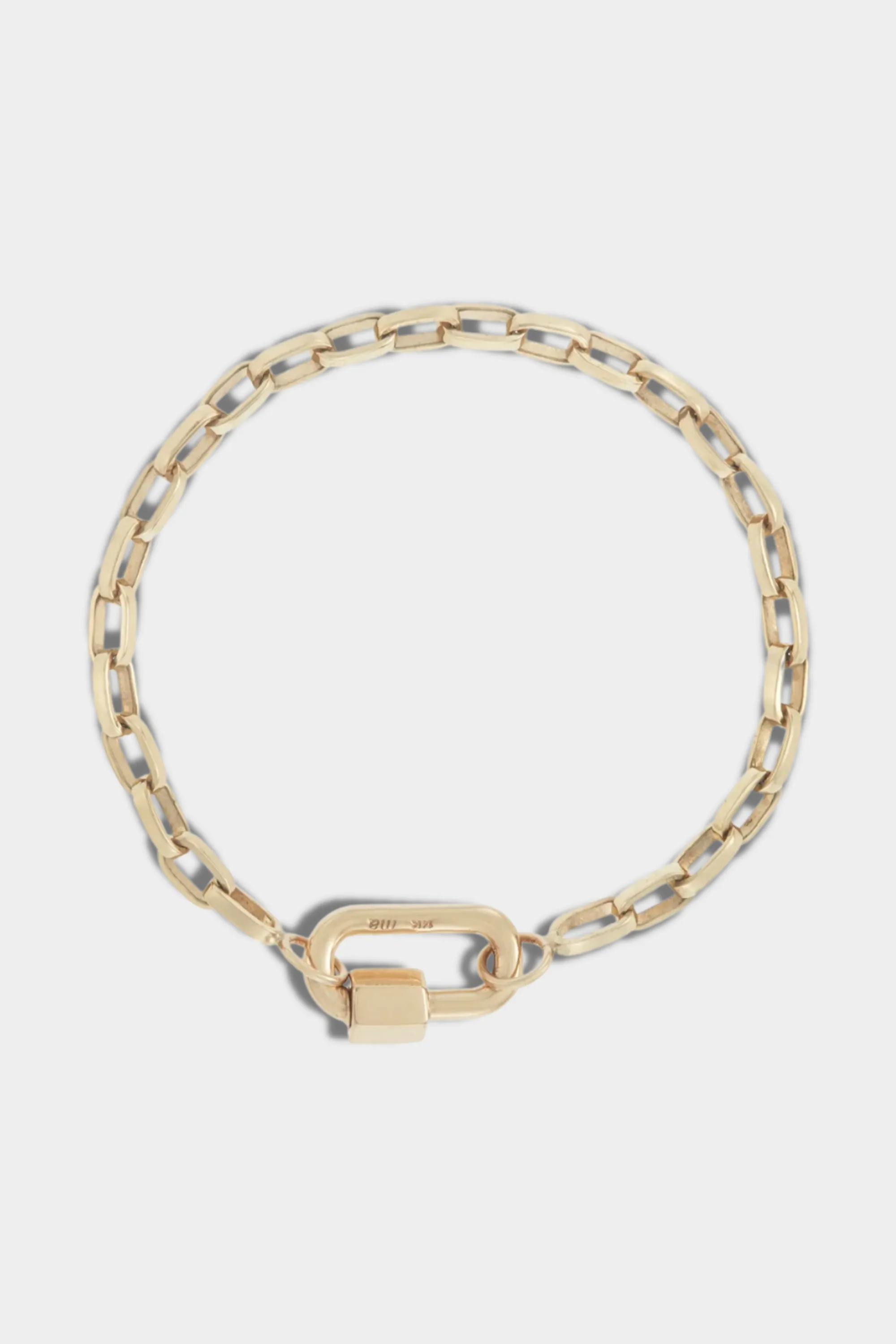 Handmade Biker Chain Bracelet, Yellow Gold