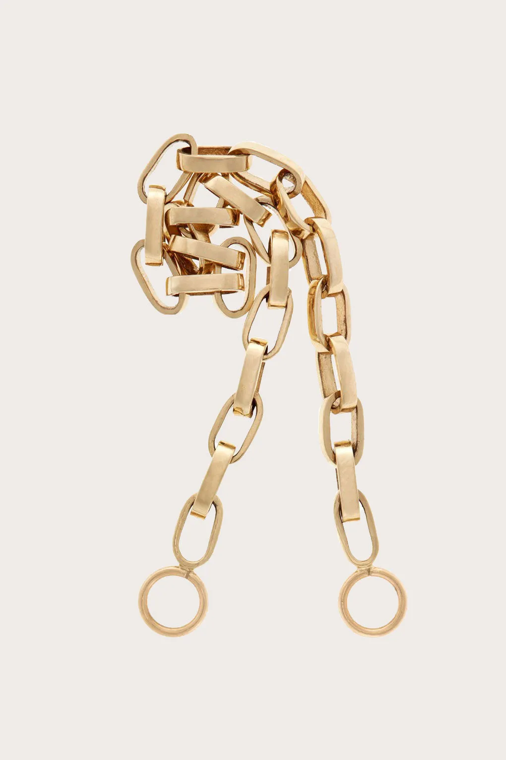 Handmade Biker Chain Bracelet, Yellow Gold