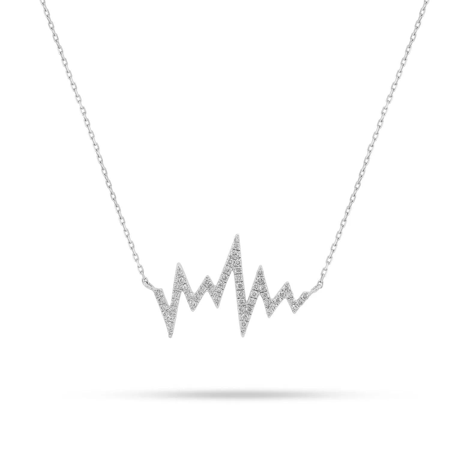 Heartbeat Round Diamond Pendant