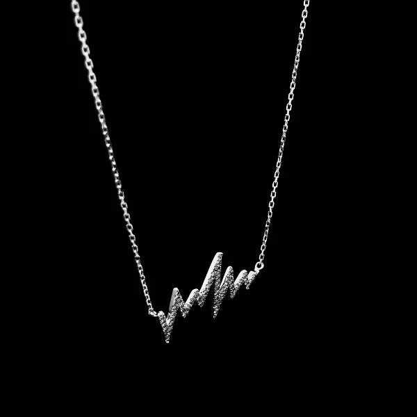 Heartbeat Round Diamond Pendant