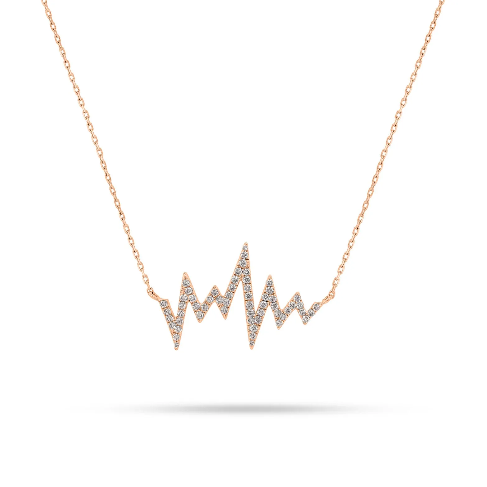Heartbeat Round Diamond Pendant