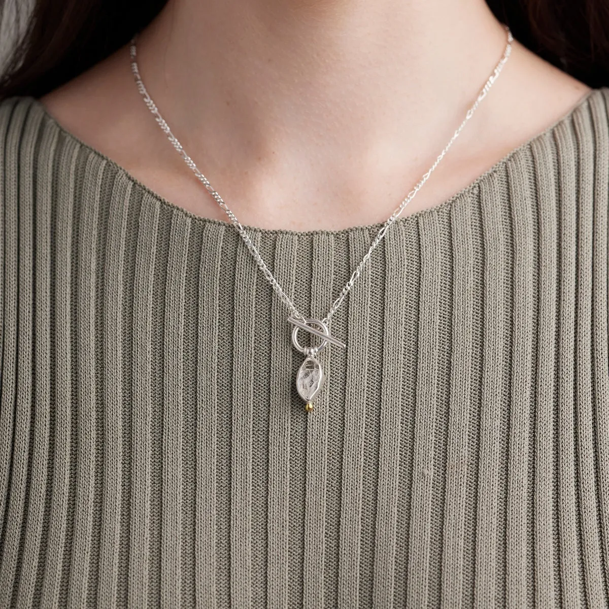 Herkimer Diamond Silver Necklace