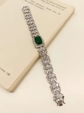 Hunar Green American Diamond Bracelet