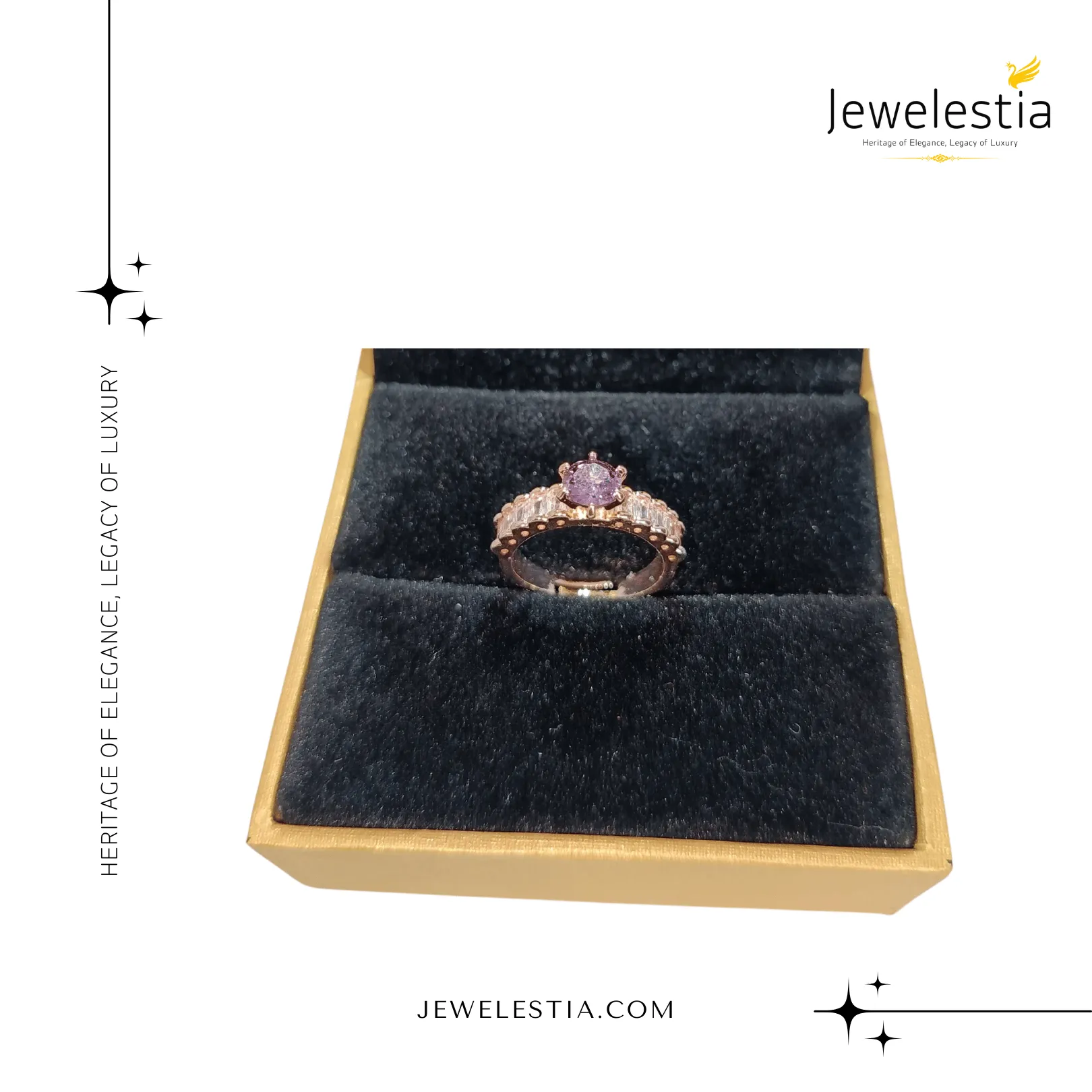 Jewelestia Radiant Rose Ring