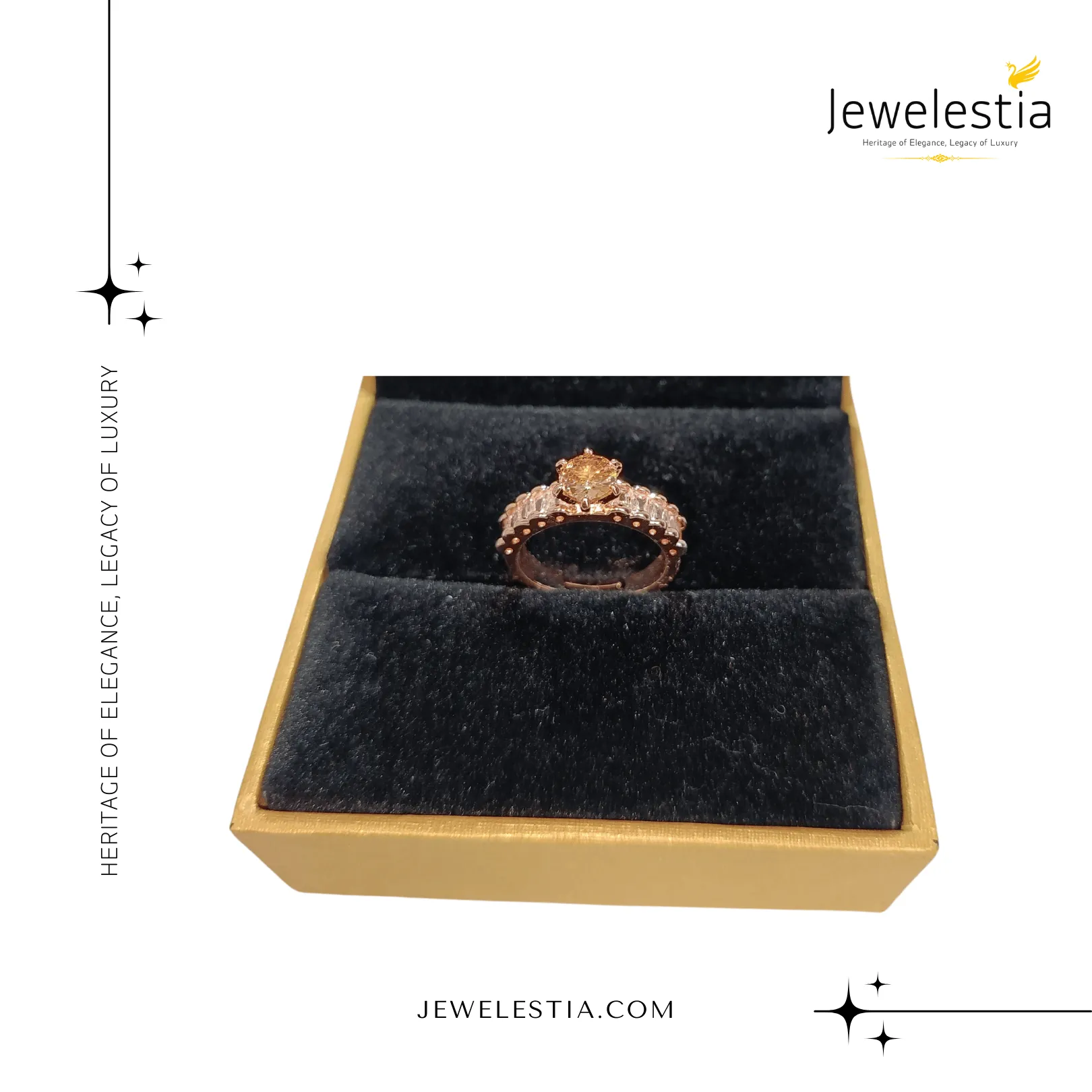 Jewelestia Radiant Rose Ring