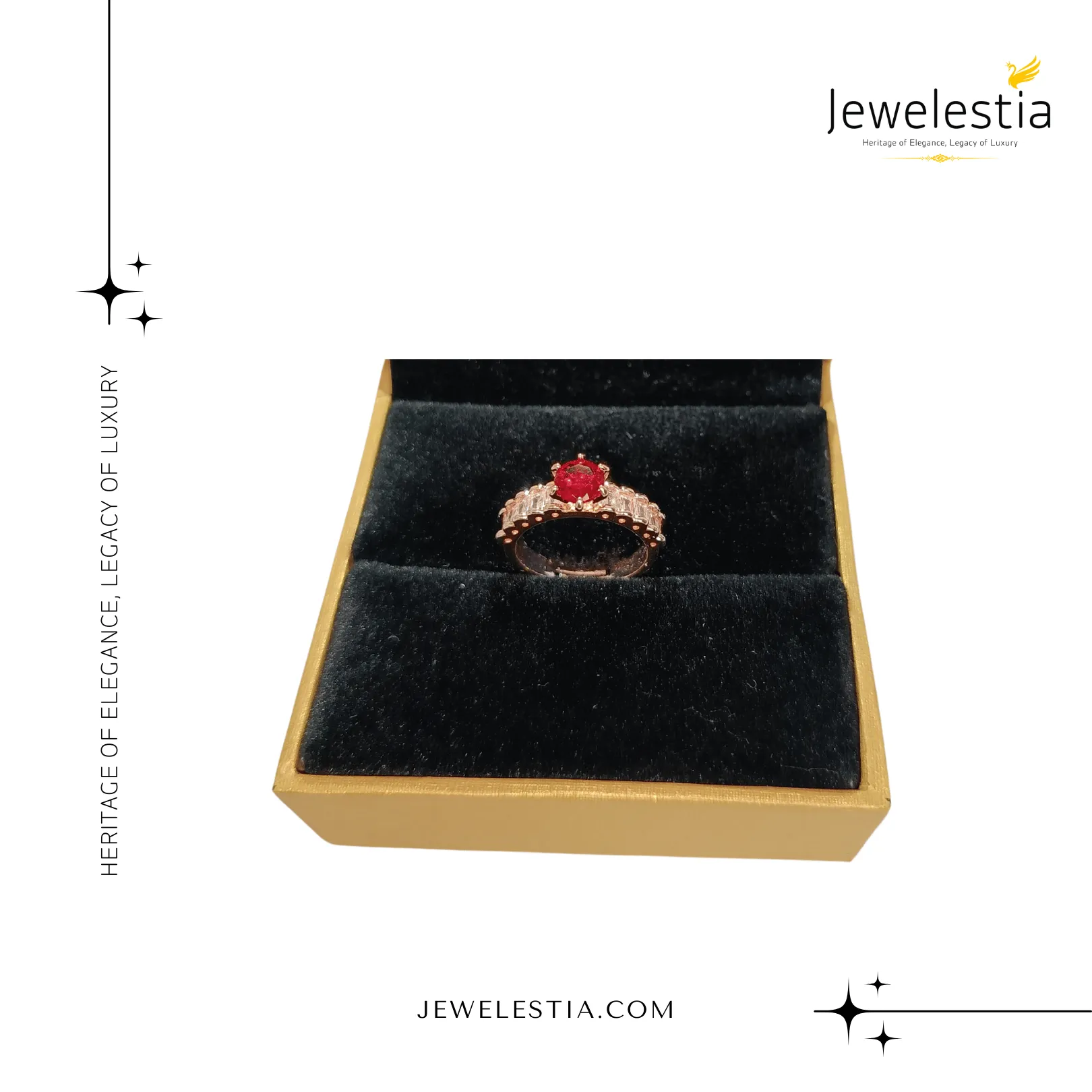 Jewelestia Radiant Rose Ring