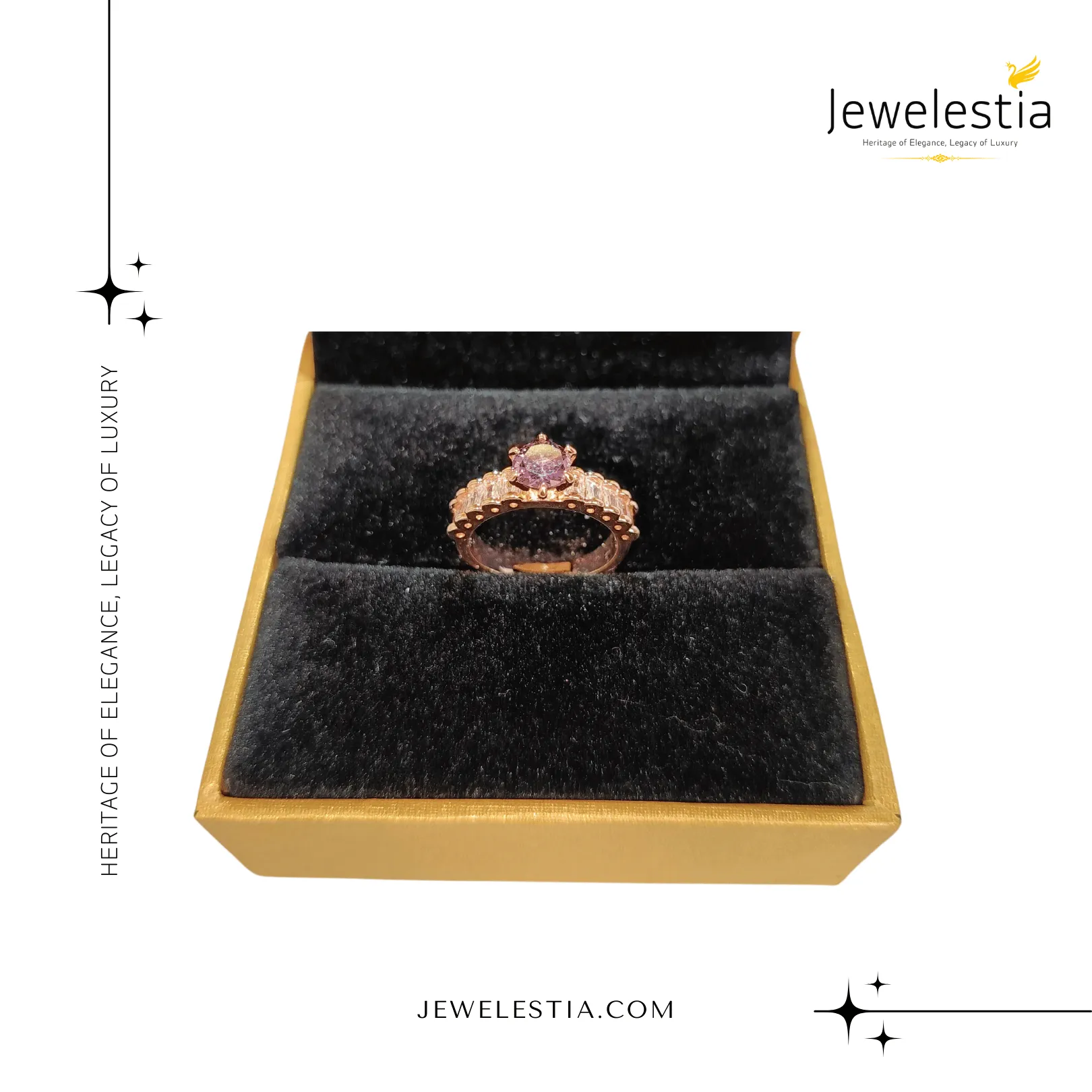 Jewelestia Radiant Rose Ring