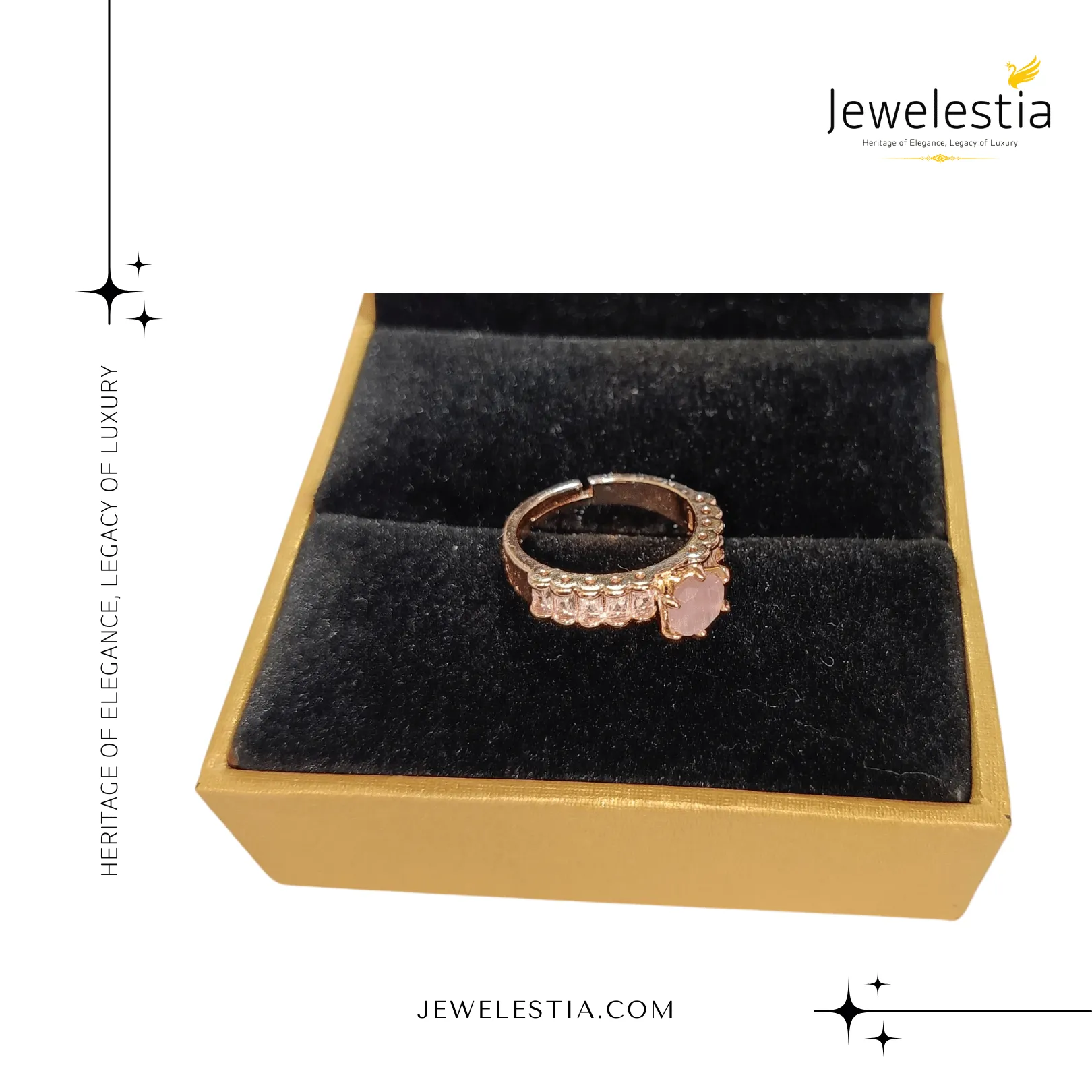 Jewelestia Radiant Rose Ring