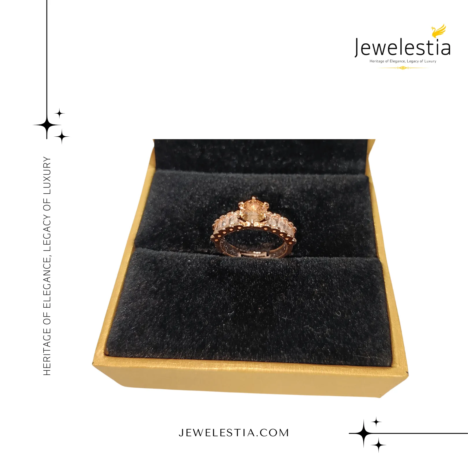 Jewelestia Radiant Rose Ring