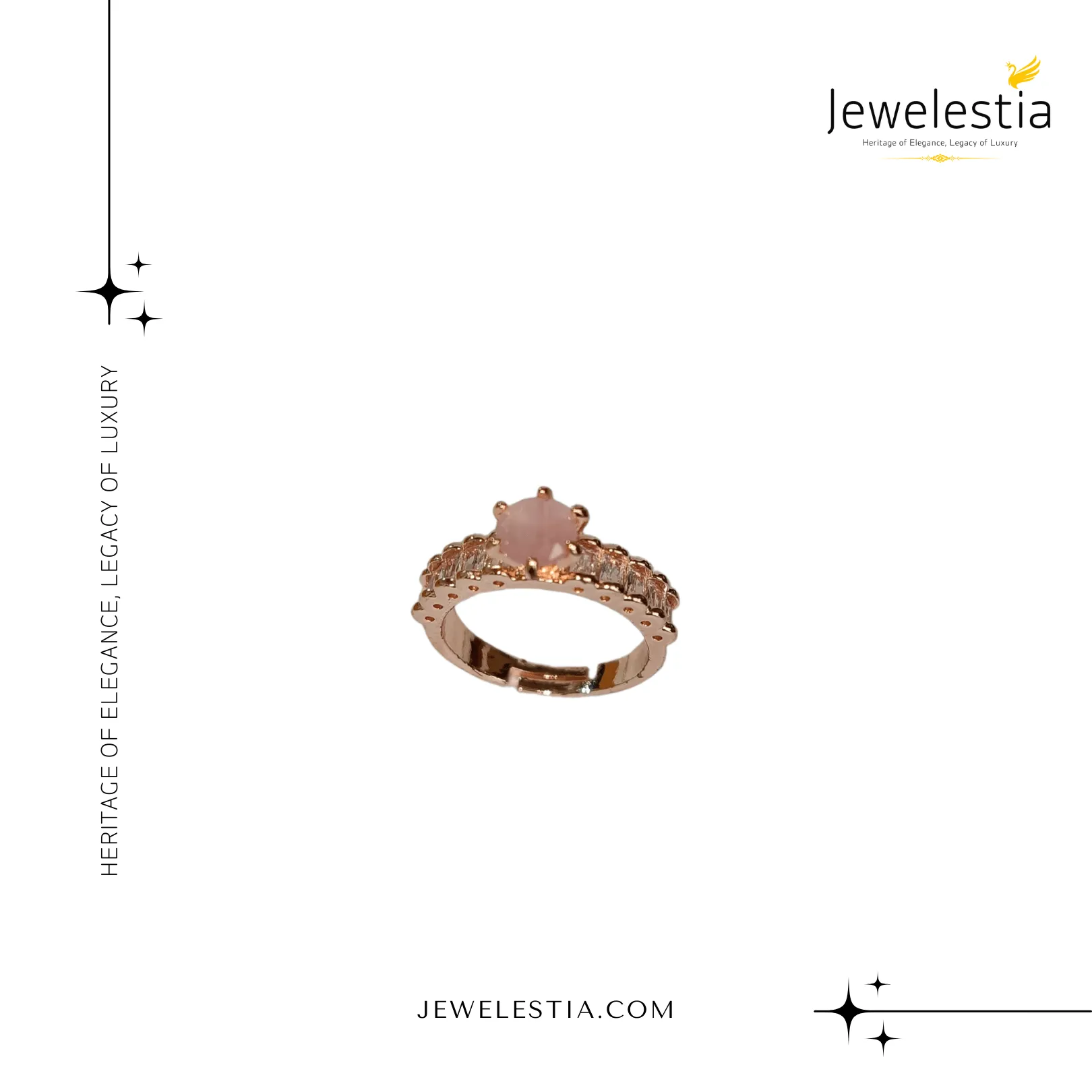 Jewelestia Radiant Rose Ring