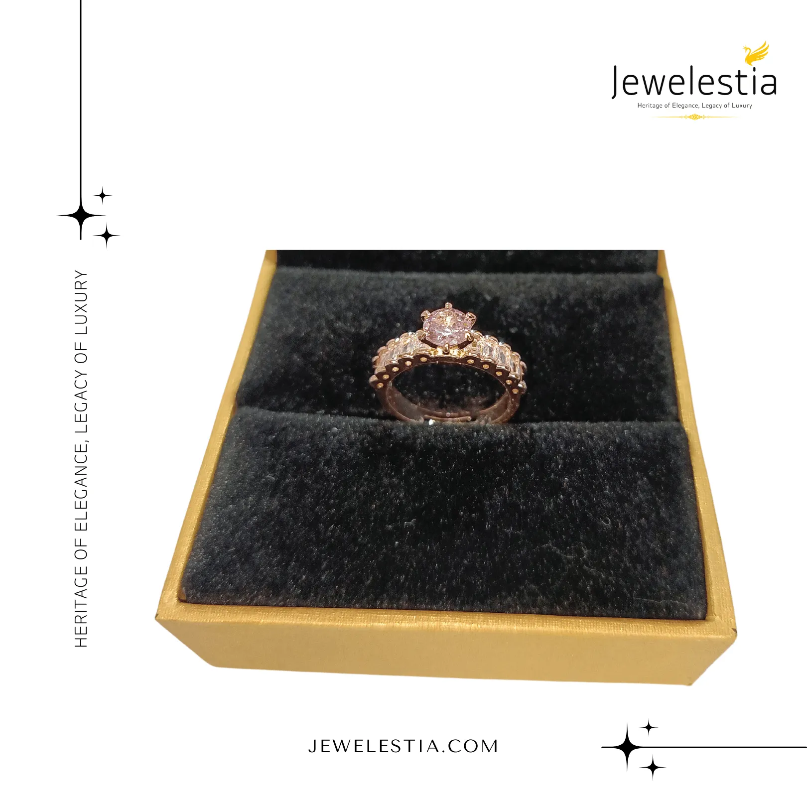Jewelestia Radiant Rose Ring