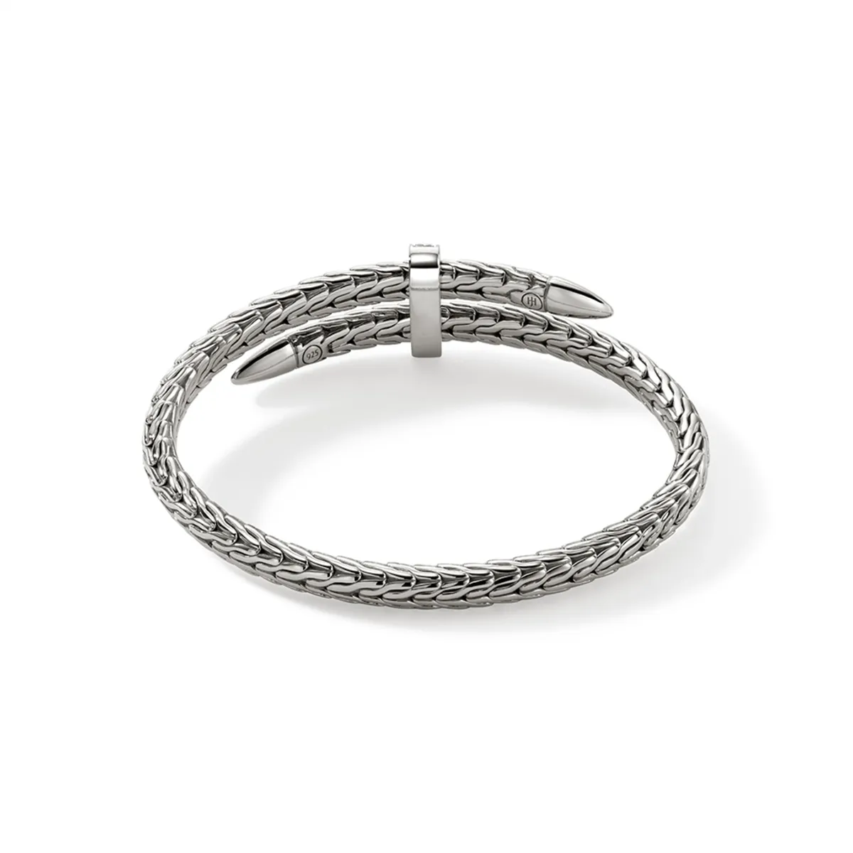 John Hardy Classic Chain Diamond Pave Bypass Flex Bracelet