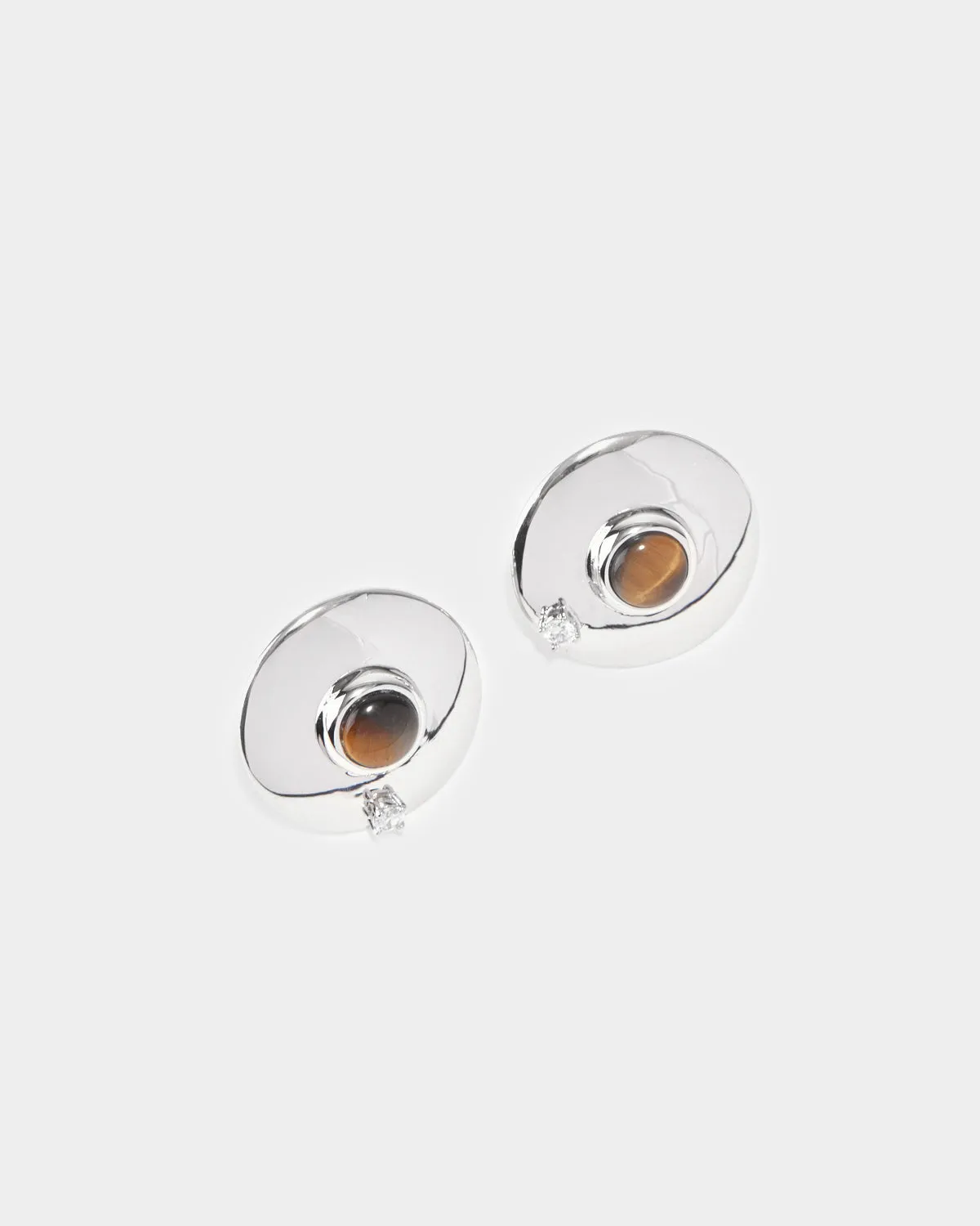 Jupiter Tiger Eye Ear Studs