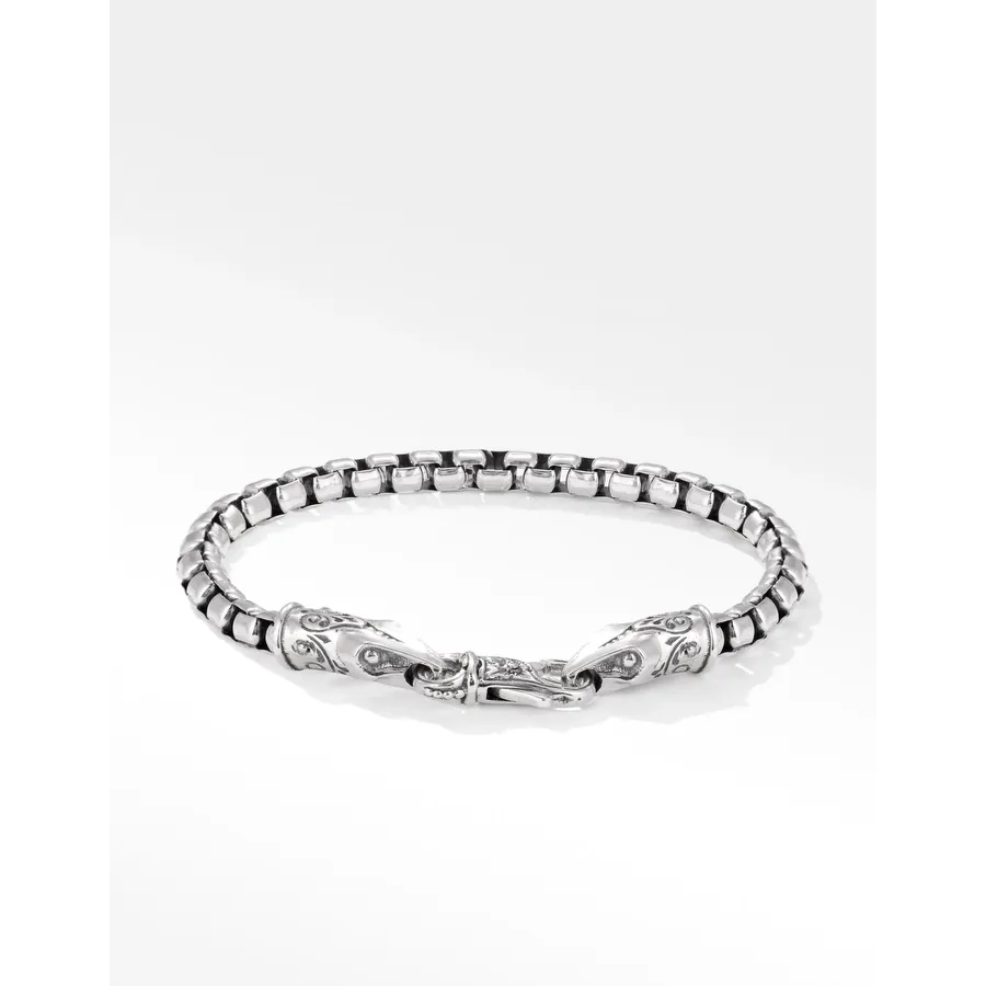 Konstantino Alchemy Collection Sterling Silver Box Chain Bracelet