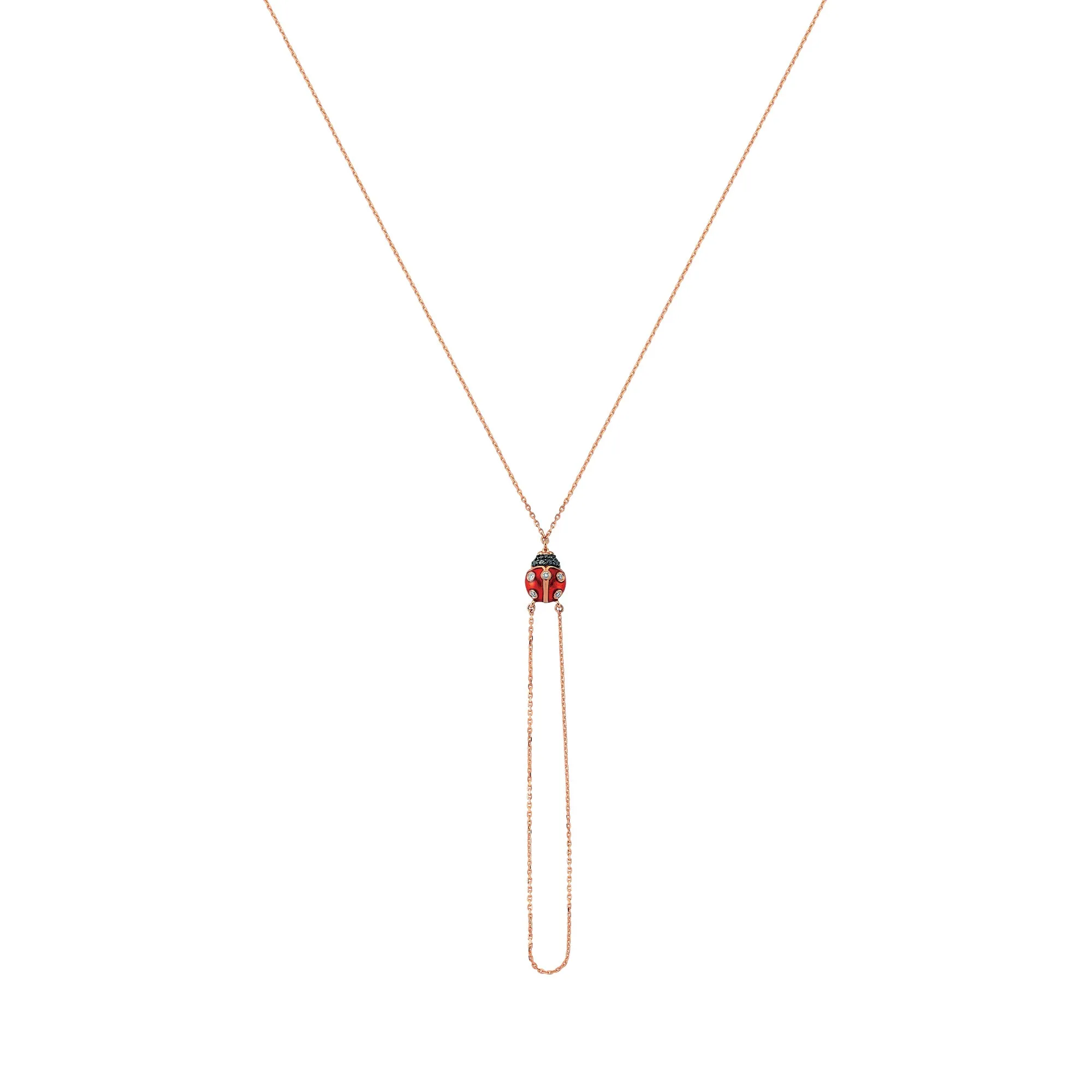 LADYBUG GOLD DIAMOND HAND CHAIN