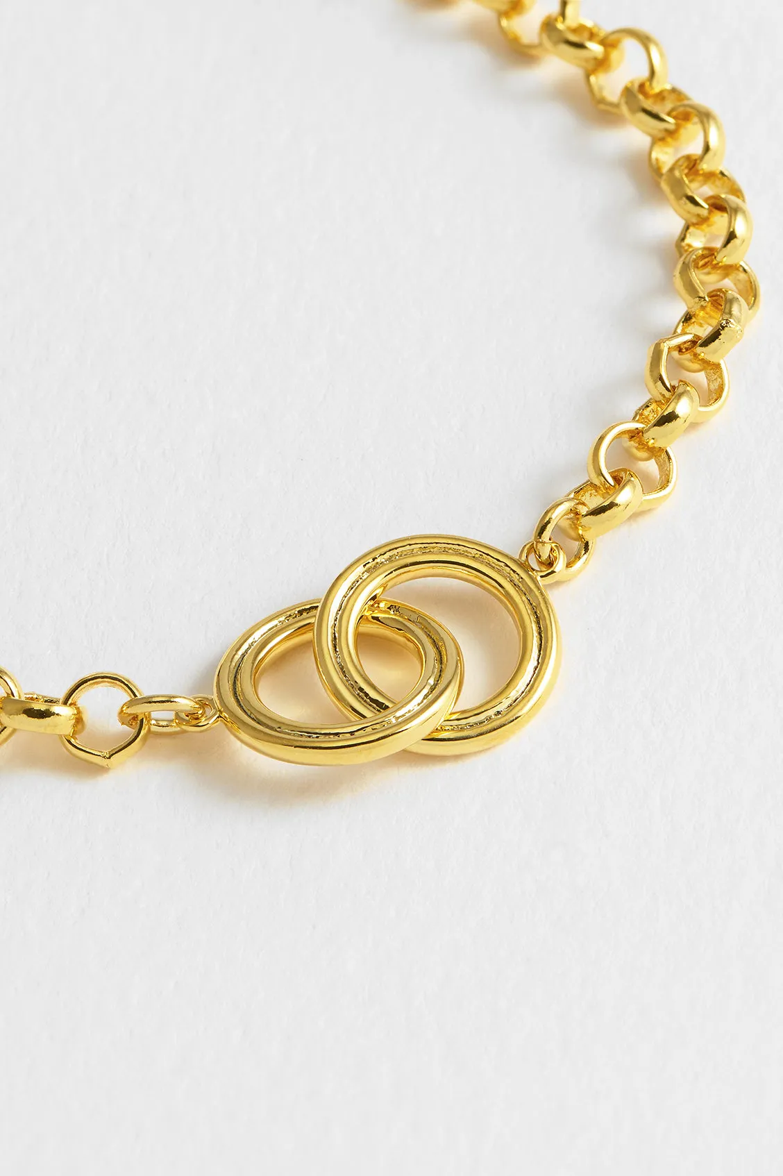 Linked Grooved Circles Bracelet