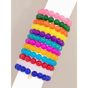 Lost In A Daze Glass Bead Stretch Bracelet