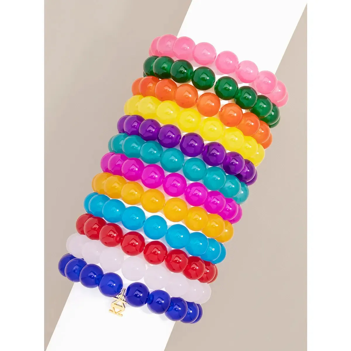 Lost In A Daze Glass Bead Stretch Bracelet