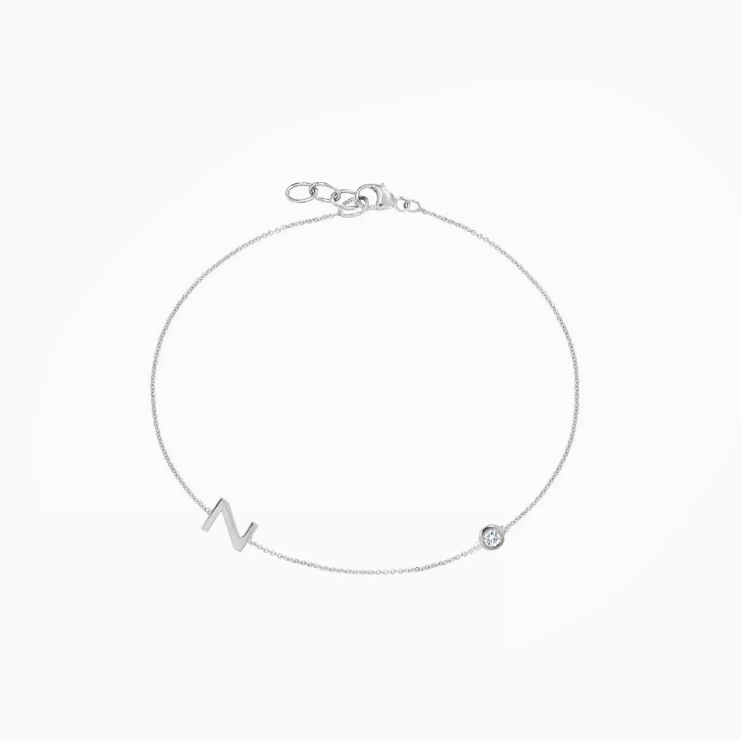 Love Letters 1 Letter and Diamond Bracelet