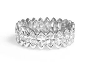 Marquise Cut Diamond Eternity Band in Platinum 2.65ctw
