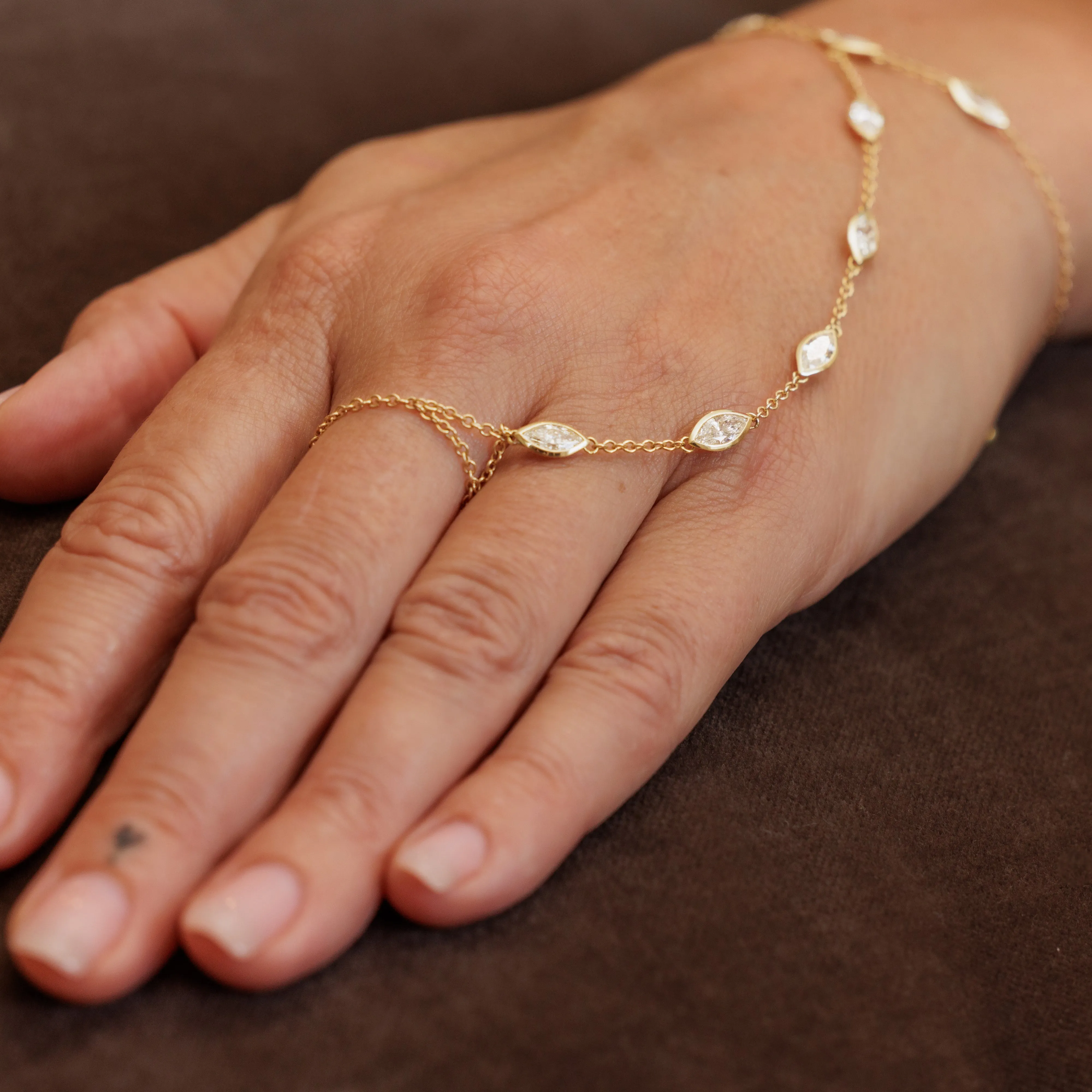 Marquise Diamond Hand Adornment