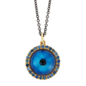 Medium Deep Blue Glass Evil Eye Y-BS-GLASS