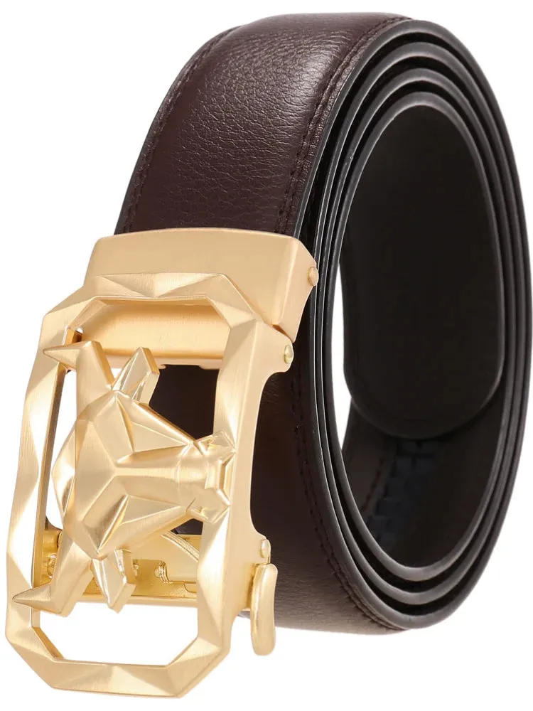 Men Belts Automatic Buckle Belt Genuine Leather High Quality Belts For Men Leather Strap Casual Business Fashion for Jeans