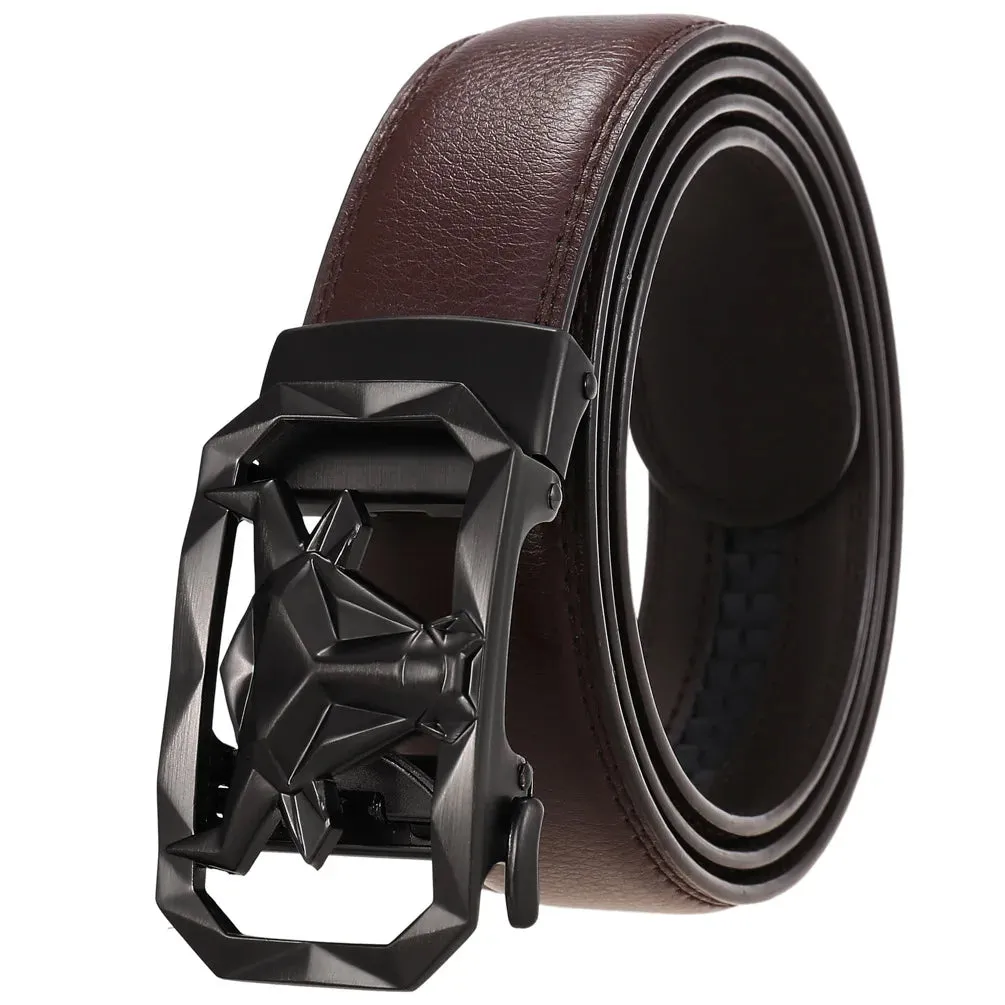 Men Belts Automatic Buckle Belt Genuine Leather High Quality Belts For Men Leather Strap Casual Business Fashion for Jeans