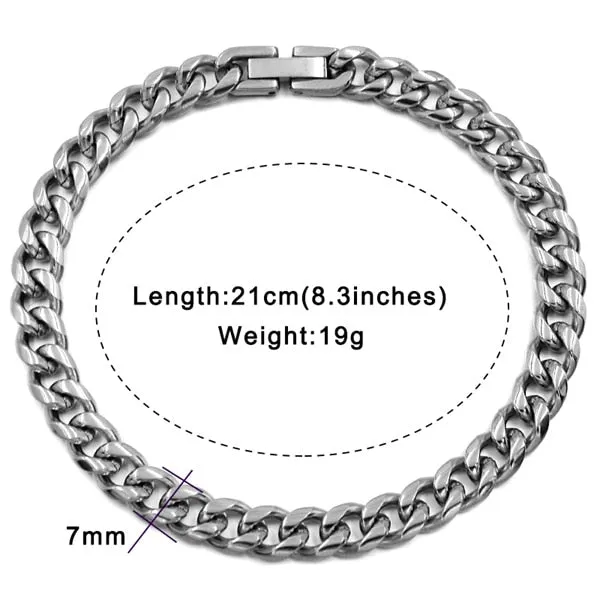 Men's Stainless Steel Chain Link Bracelets