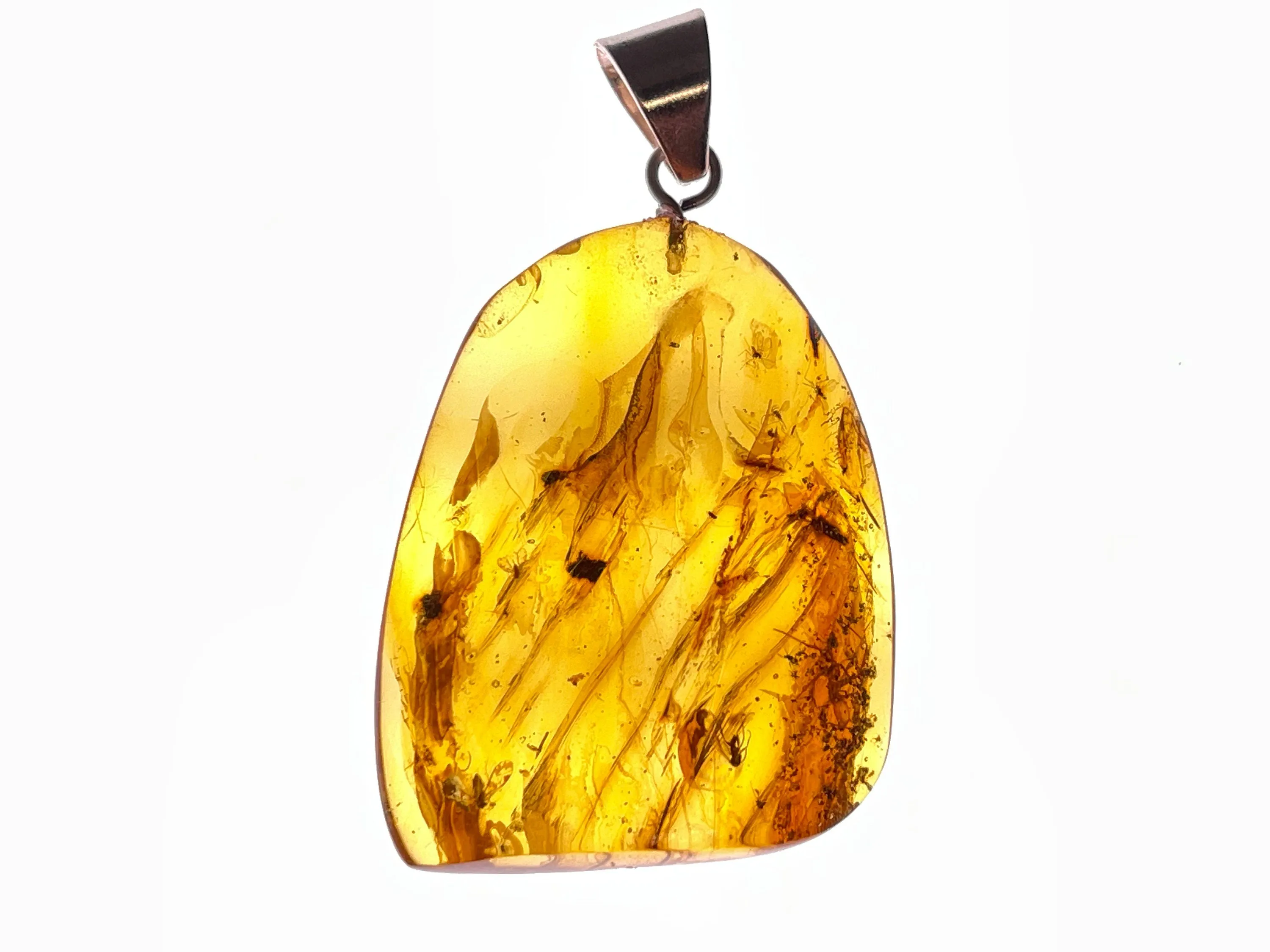 Mexican AMBER Crystal Pendant - Pendant Necklace, Handmade Jewelry, Healing Crystals and Stones, 48556