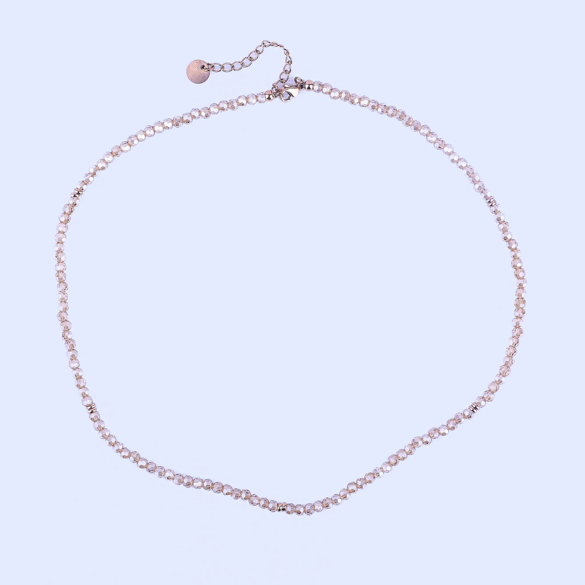 MICRO GEMSTONE NECKLACE - AMBER CRYSTAL