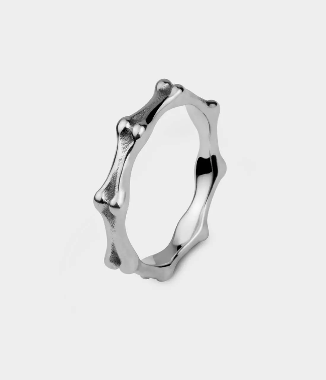 Mini Bones Ring in Silver, Size K