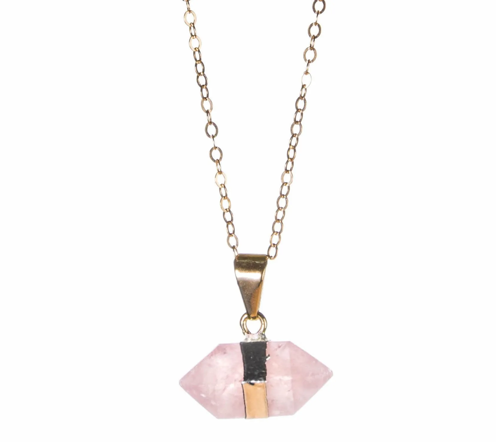 Mini Goddess Rose Quartz Necklace