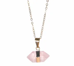 Mini Goddess Rose Quartz Necklace
