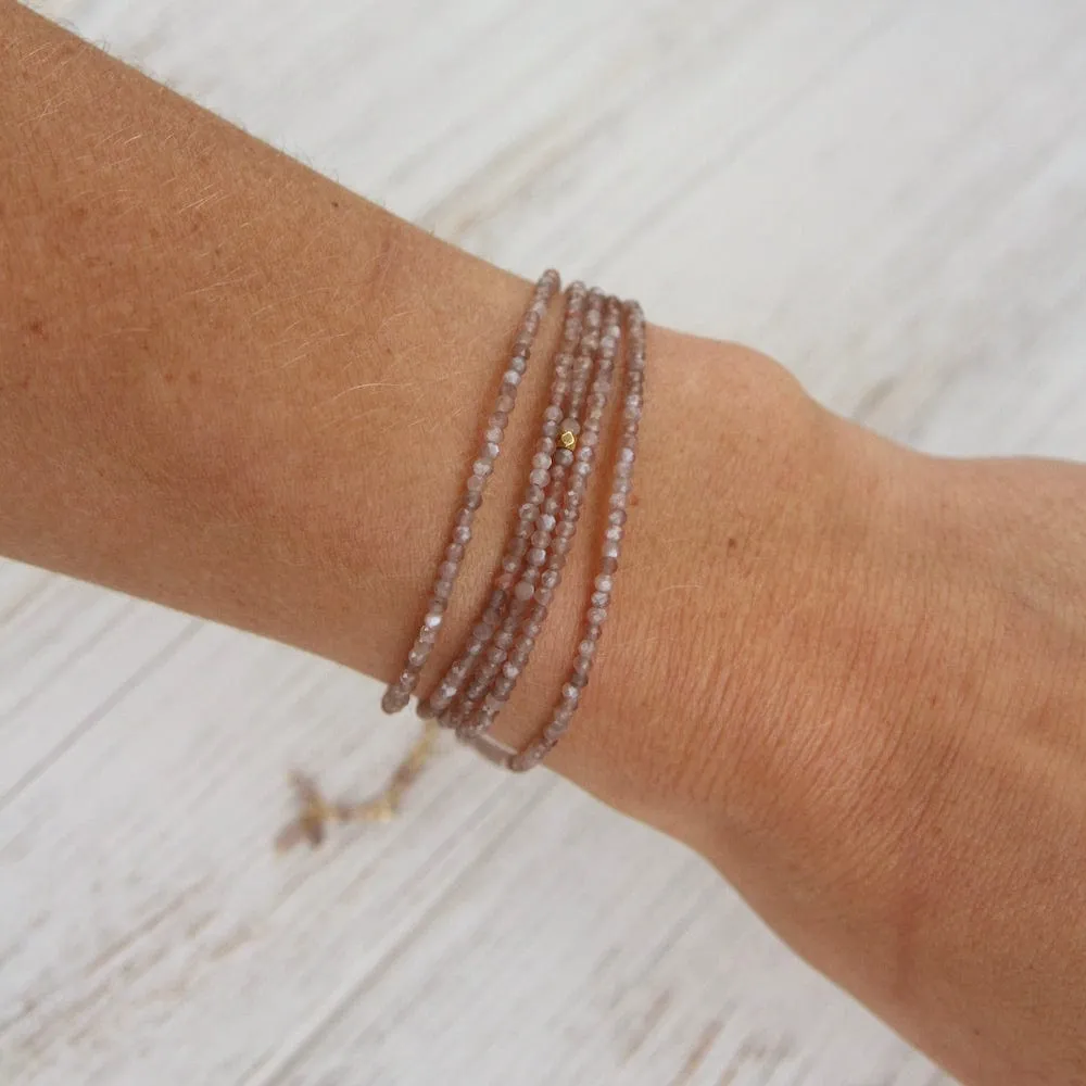 Mink Moonstone Wrap Bracelet & Necklace