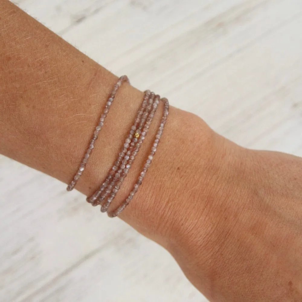 Mink Moonstone Wrap Bracelet & Necklace