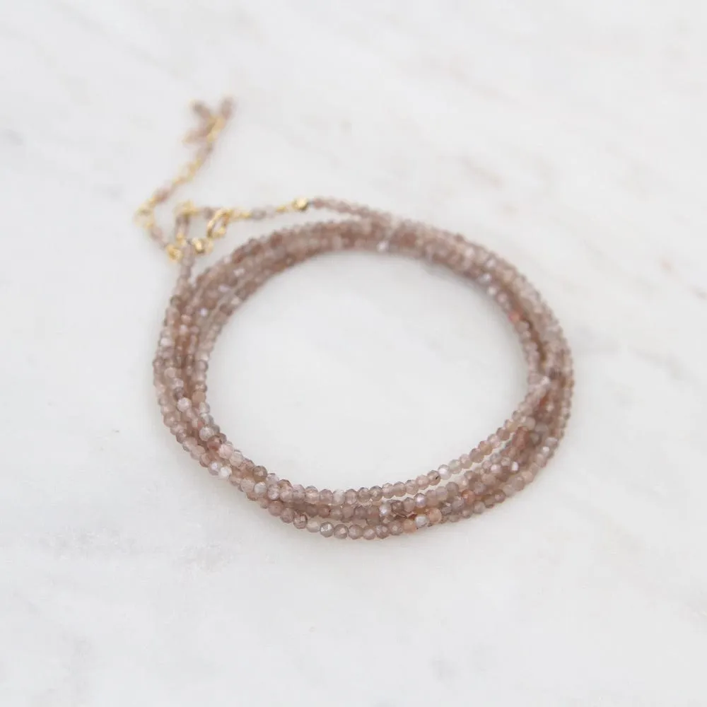 Mink Moonstone Wrap Bracelet & Necklace