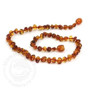 Momma Goose Amber Teething Necklace-Baroque Cognac