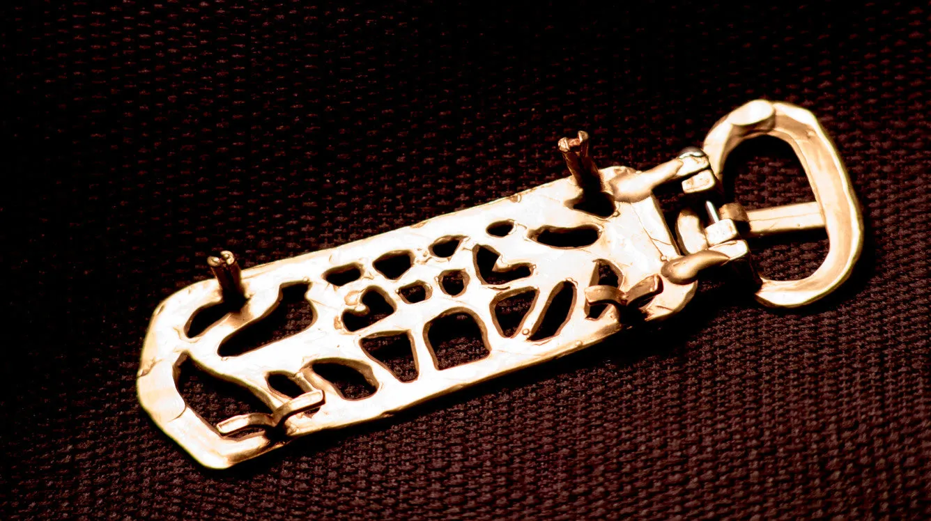 Mongol Buckle with wolf - W-82