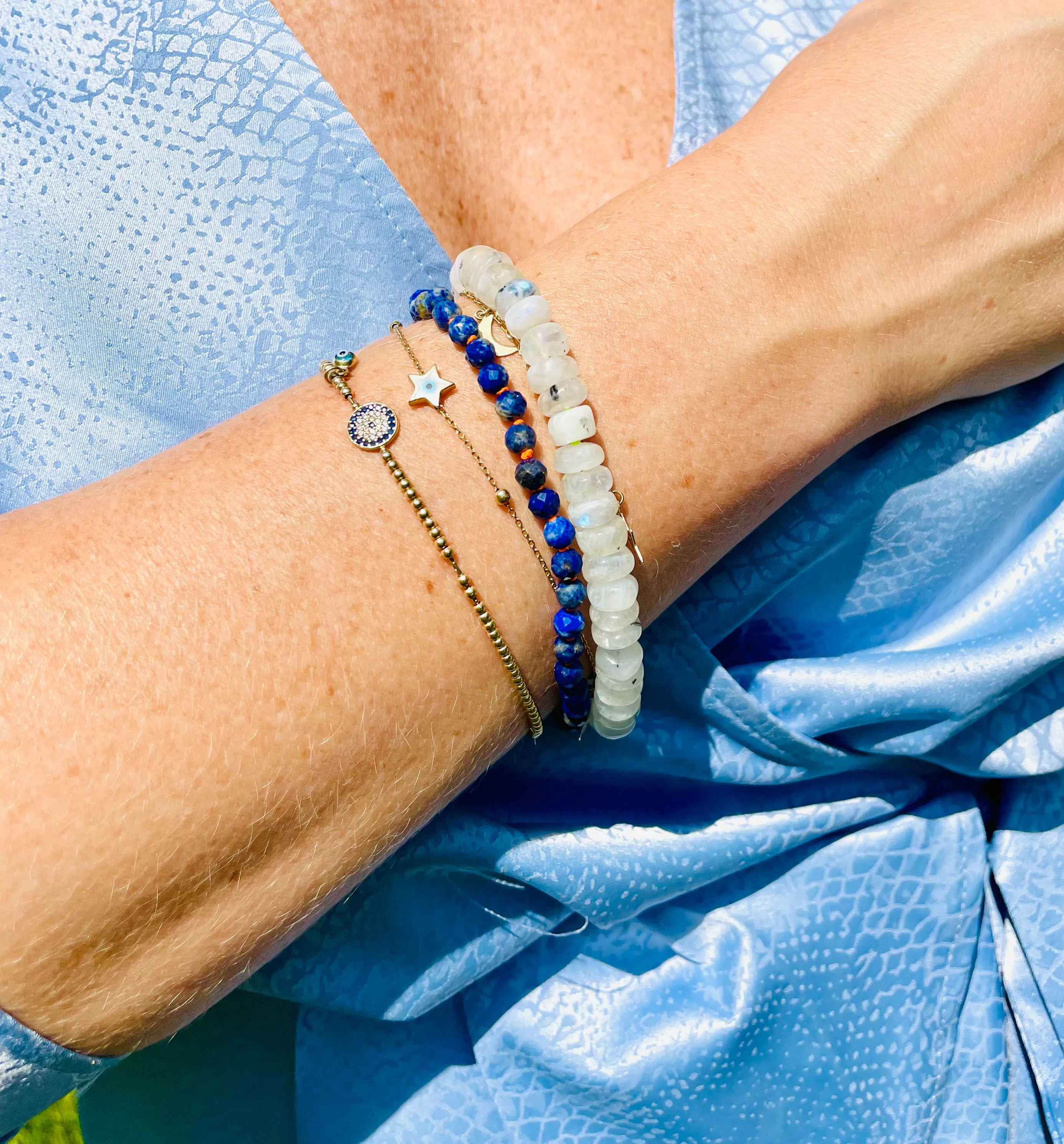 Moonstone Beaded Bracelet