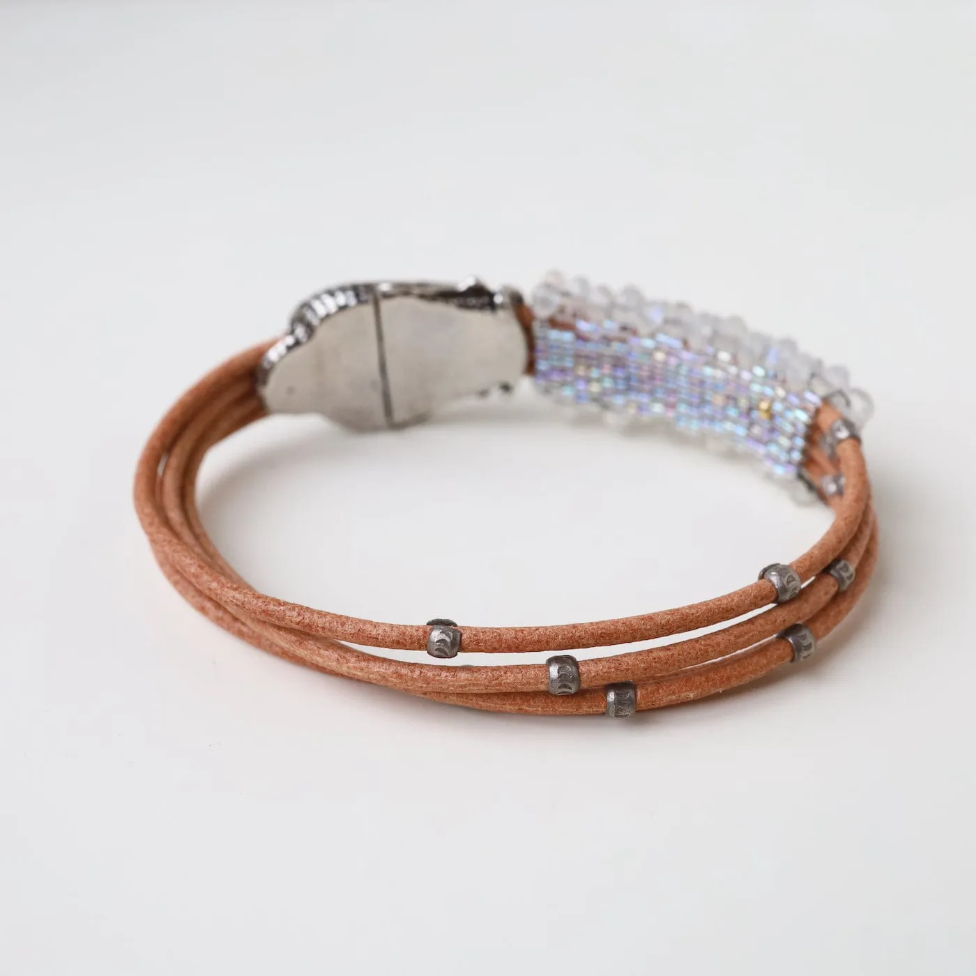 Moonstone Buddha Clasp Bracelet