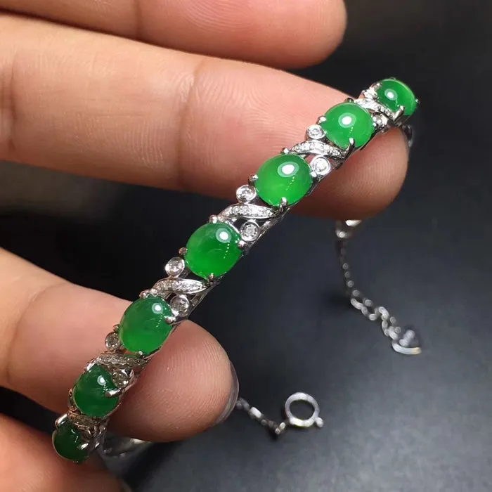 Natural Jade Bracelet Jadeite Bracelet NBT26