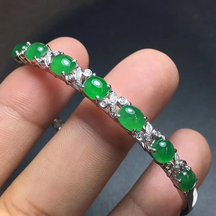 Natural Jade Bracelet Jadeite Bracelet NBT26