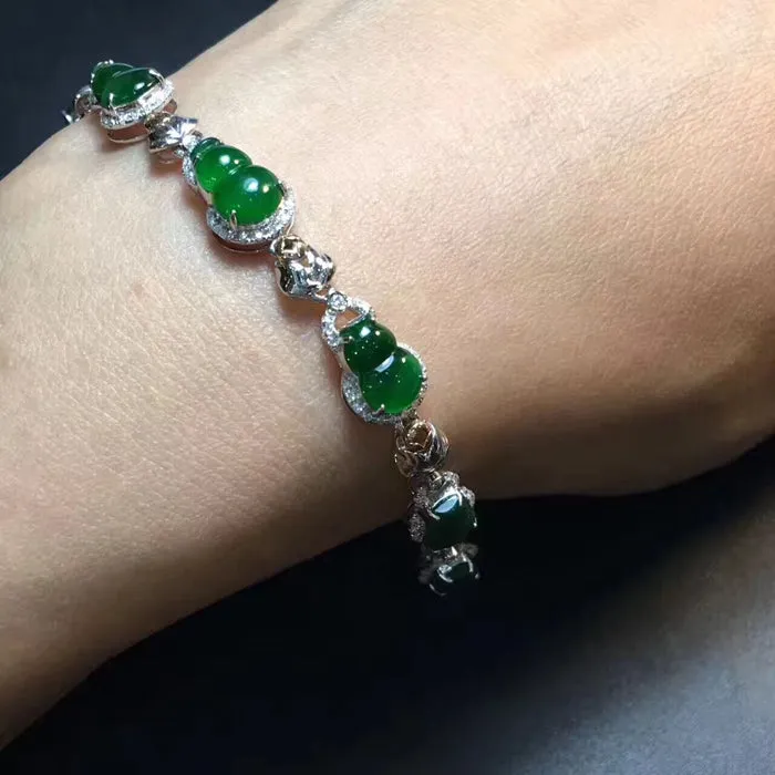 Natural Jade Bracelet Jadeite Bracelet NBT34