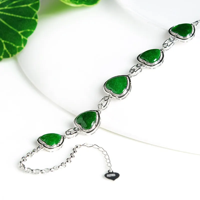 Natural Jade Bracelet Jadeite Gold Bracelet BT21