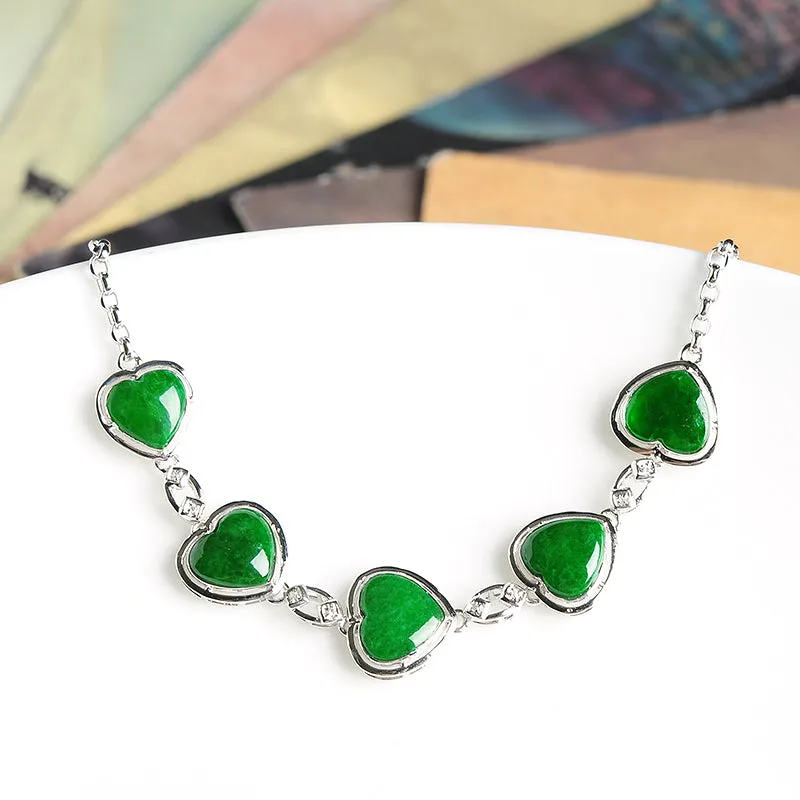 Natural Jade Bracelet Jadeite Gold Bracelet BT21