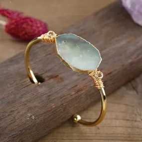Natural Jade Gemstone Bracelet, Crystal Bangle Bracelet